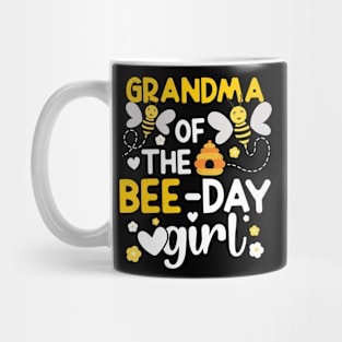 Grandma of the Bee-Day Girl Birthday Hive Party Matching Family Mug